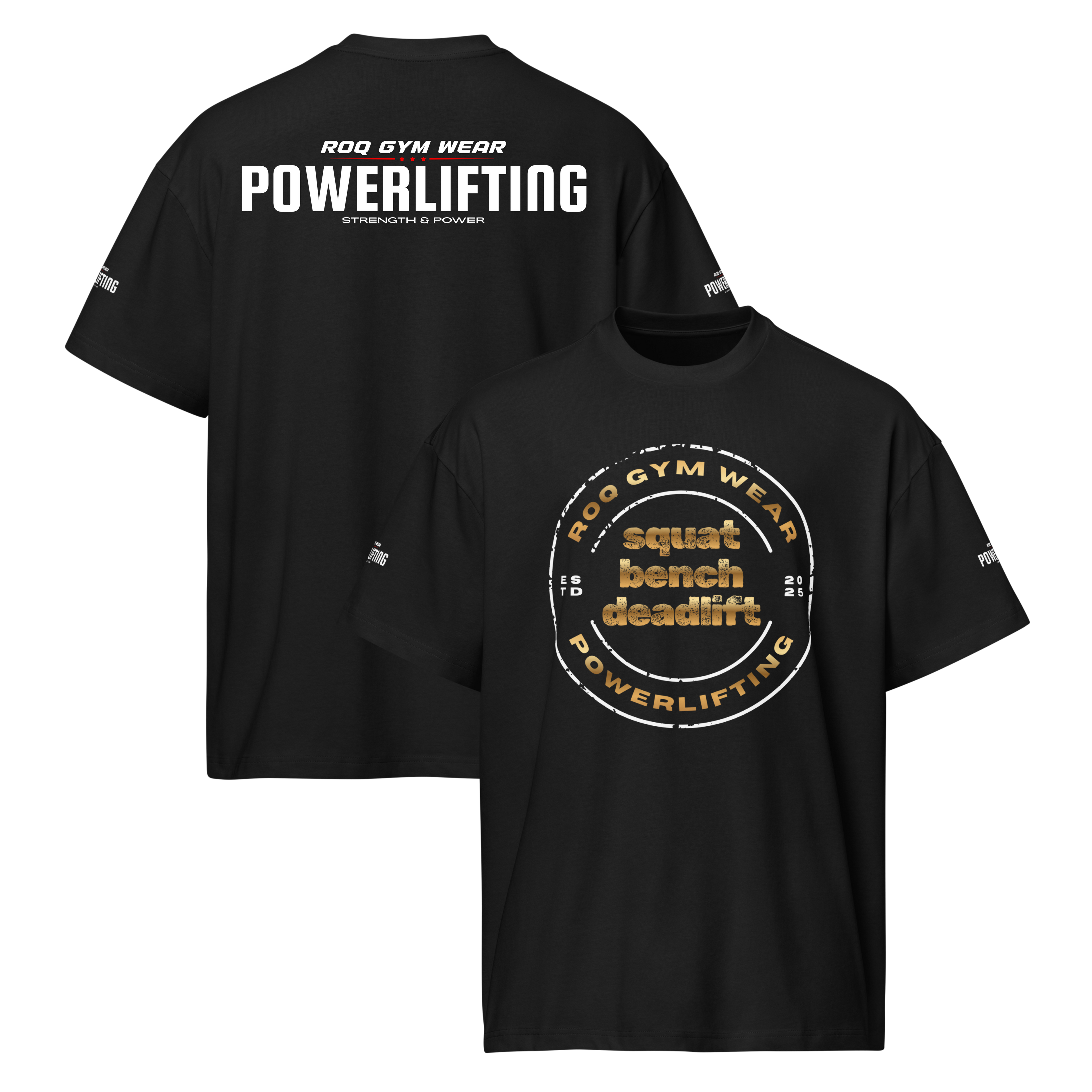 Squat Bench Deadlift - Oversized T-Shirt - Black