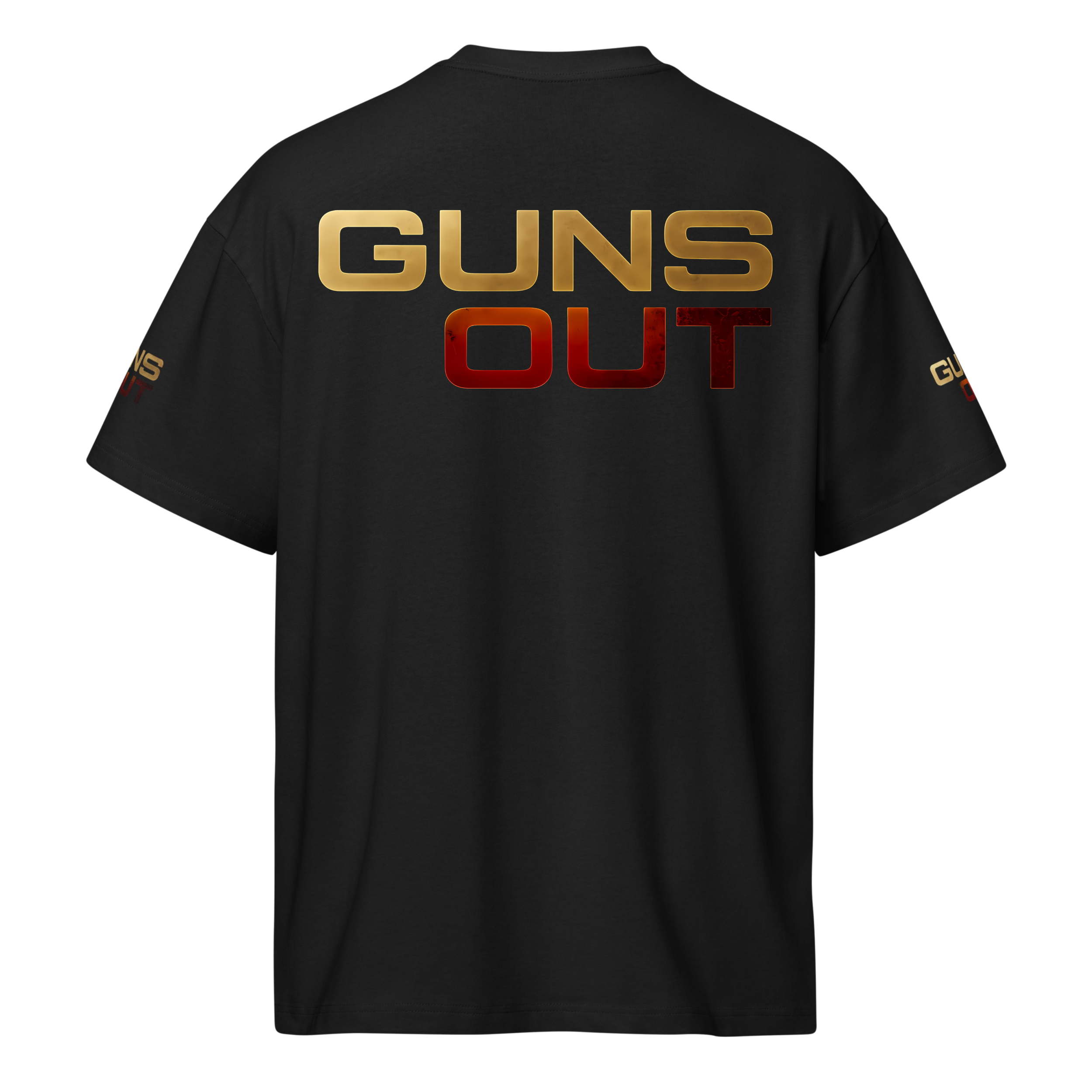 Guns Out - Oversized T-Shirt - Black