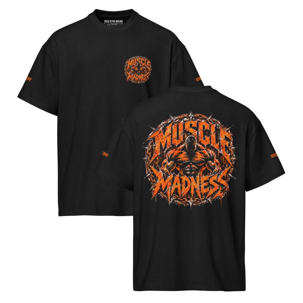 Muscle Madness - Oversized T-Shirt - Black/Blue