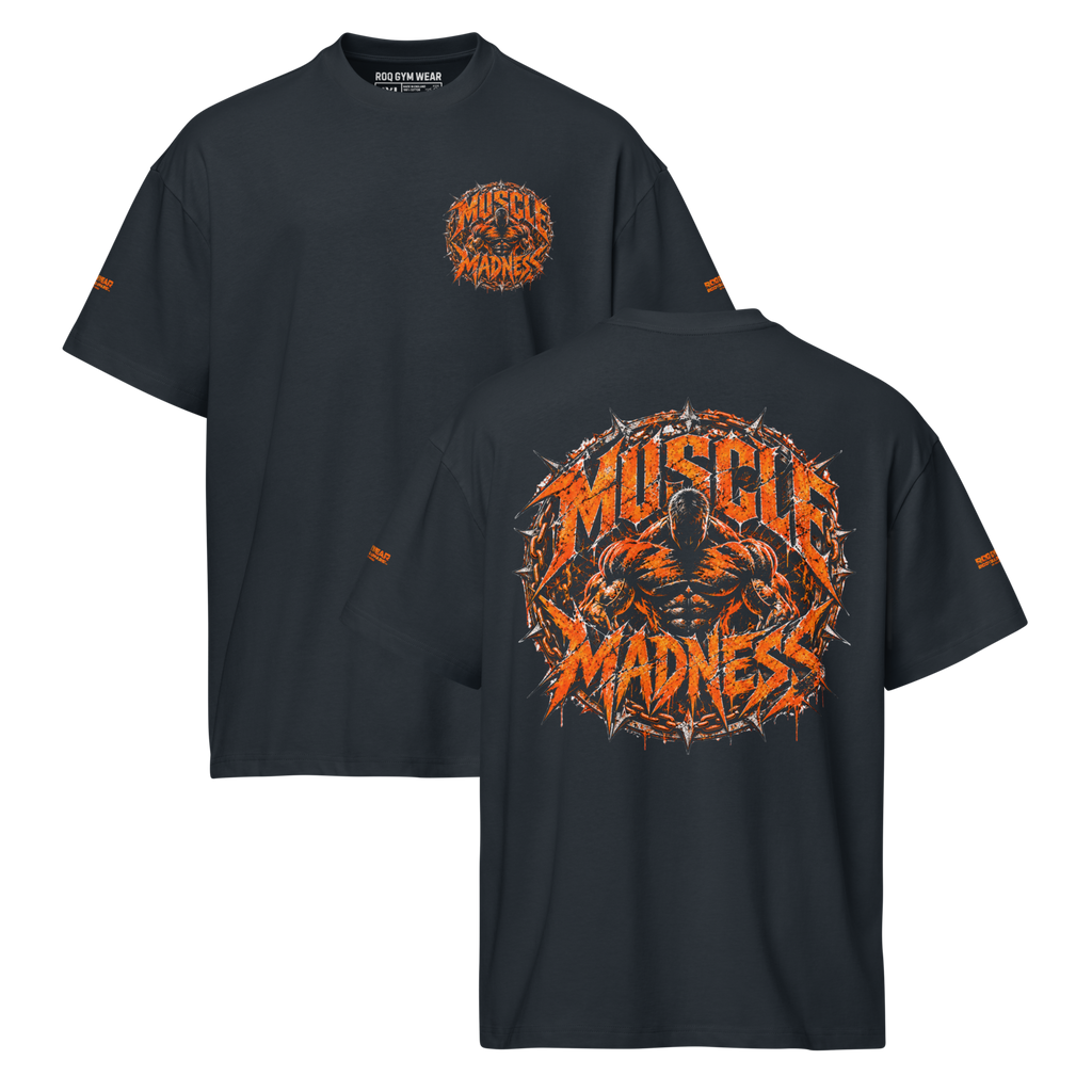 Muscle Madness - Oversized T-Shirt - Black/Blue