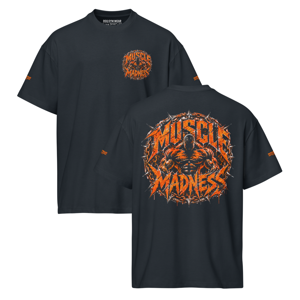 Muscle Madness - Oversized T-Shirt - Black/Blue