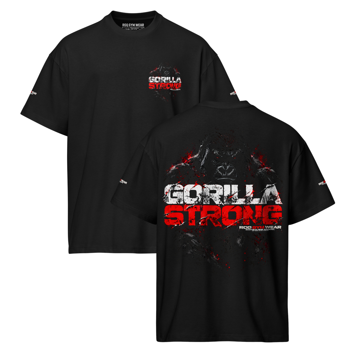 Gorilla Strong - Oversized T-Shirt - Black