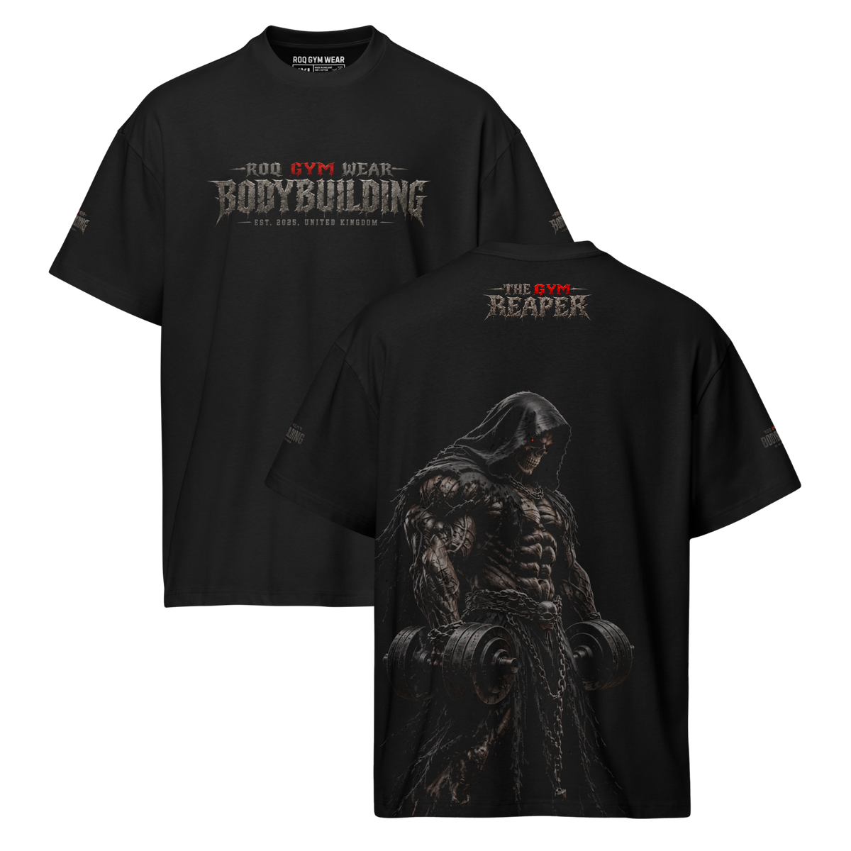 The Gym Reaper - Oversized T-Shirt - Black