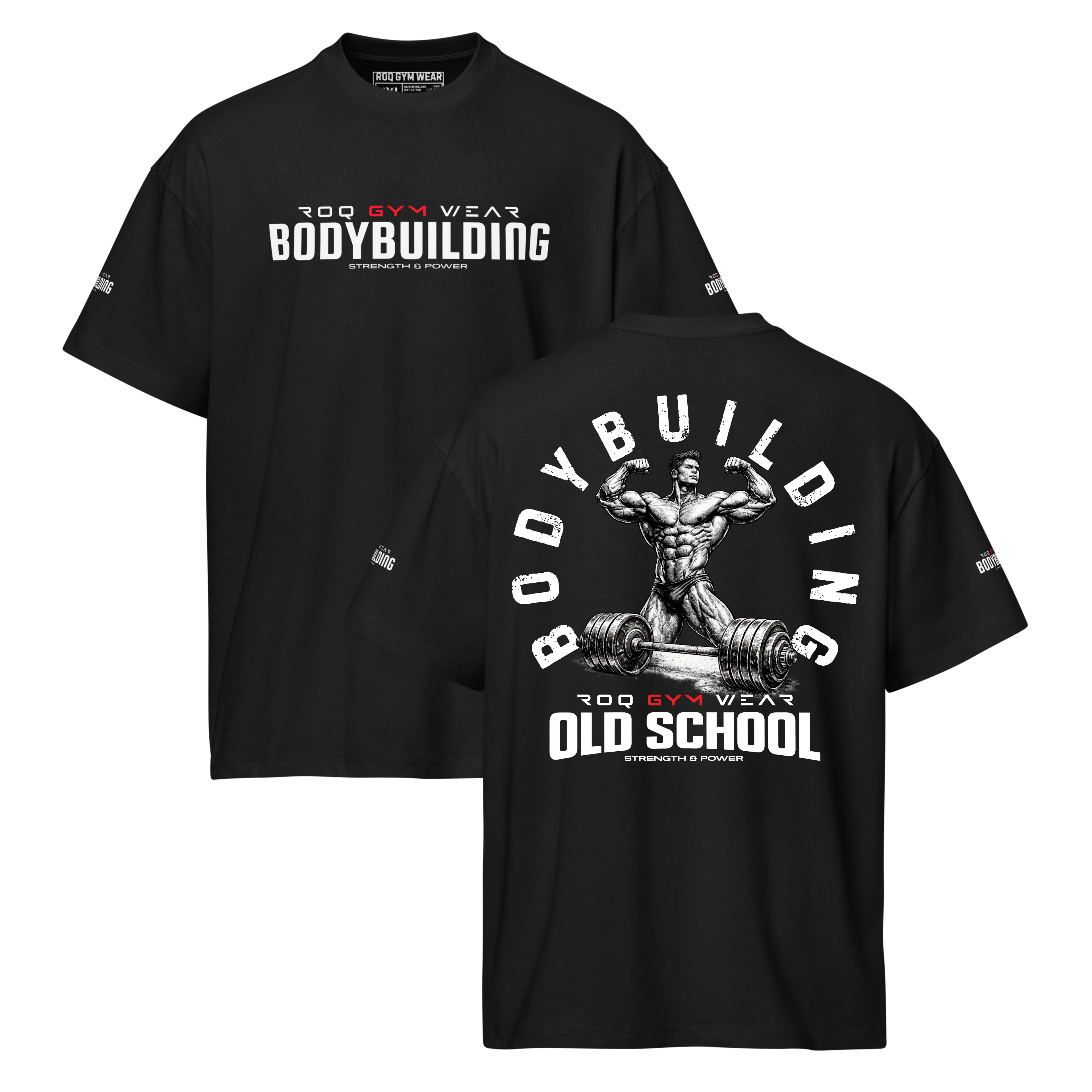Old School BodyBuilding - Oversized T-Shirt - Black