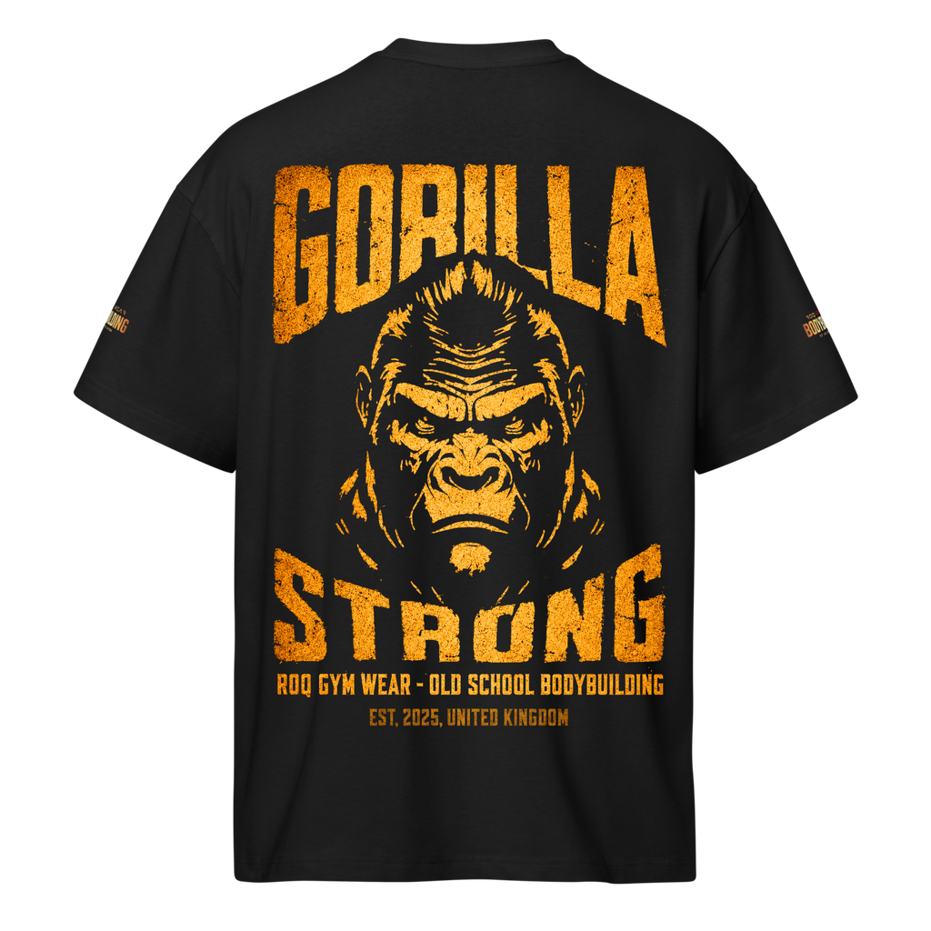 Gorilla Strong Gold - Oversized T-Shirt - Black