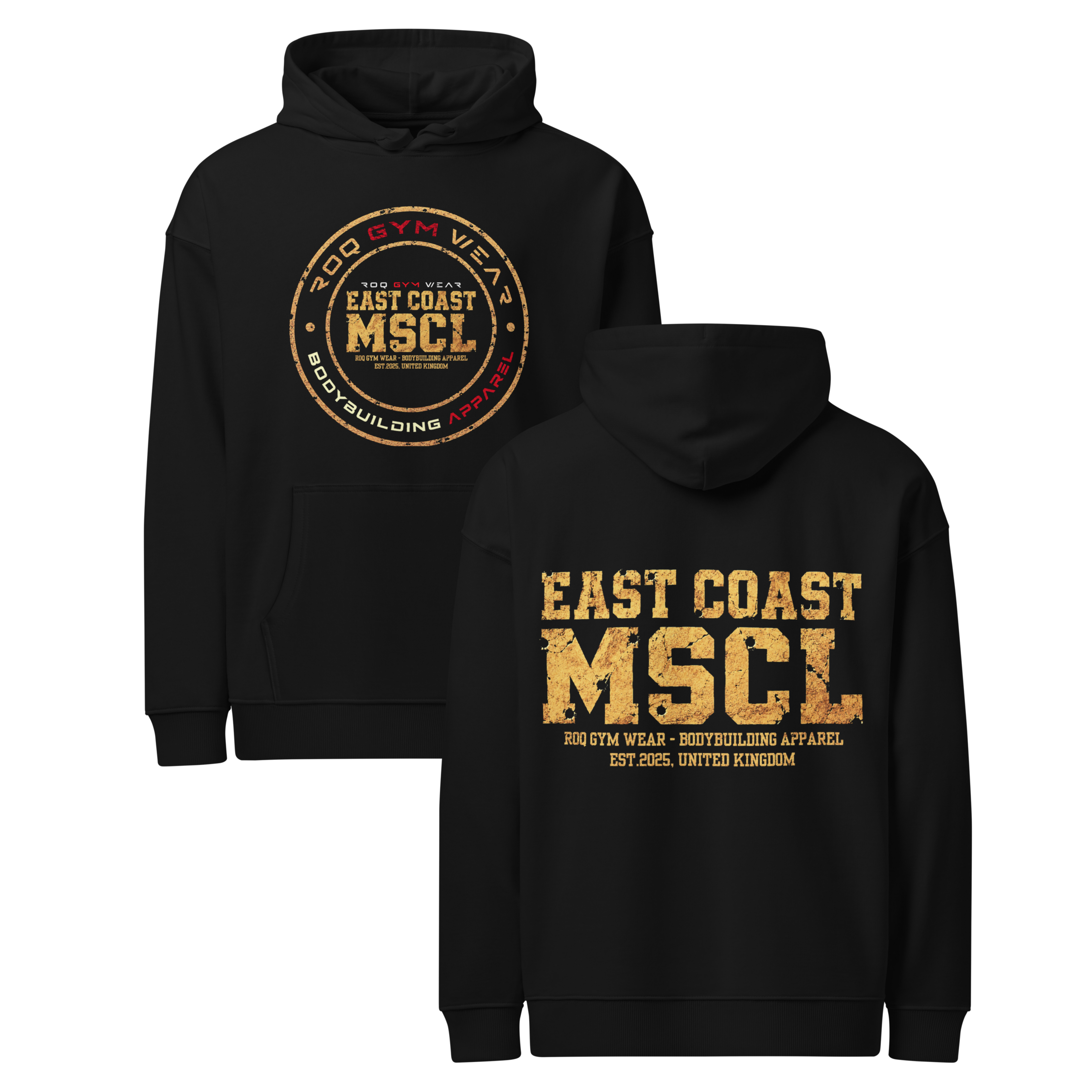 East Coast MSCL Gold - Hoodie - Black