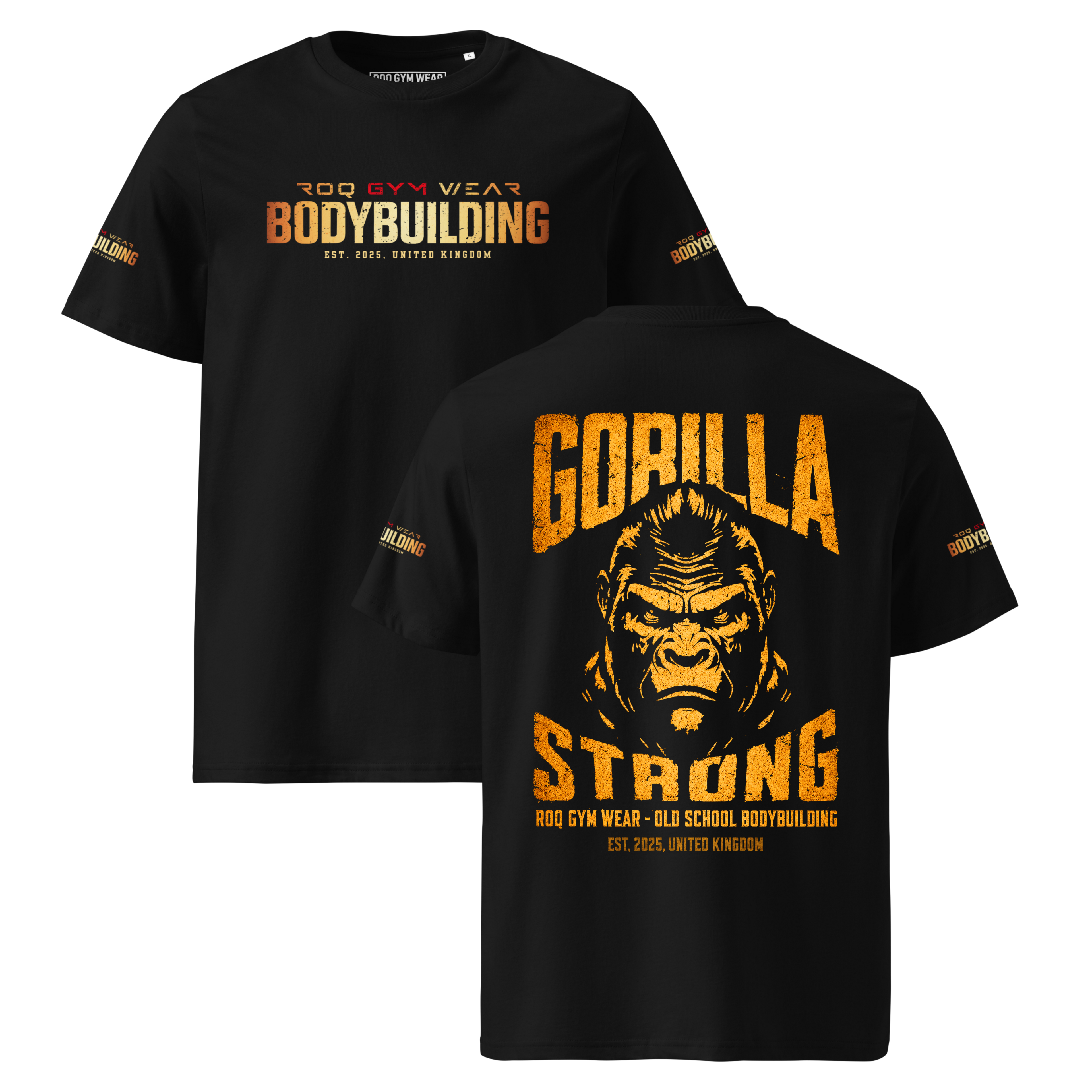 Gorilla Strong Gold - Regular T-Shirt - Black