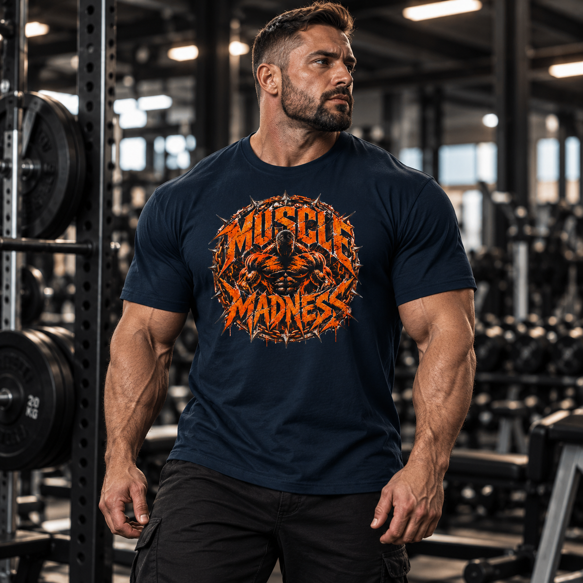 Muscle Madness - Regular T-Shirt - Blue