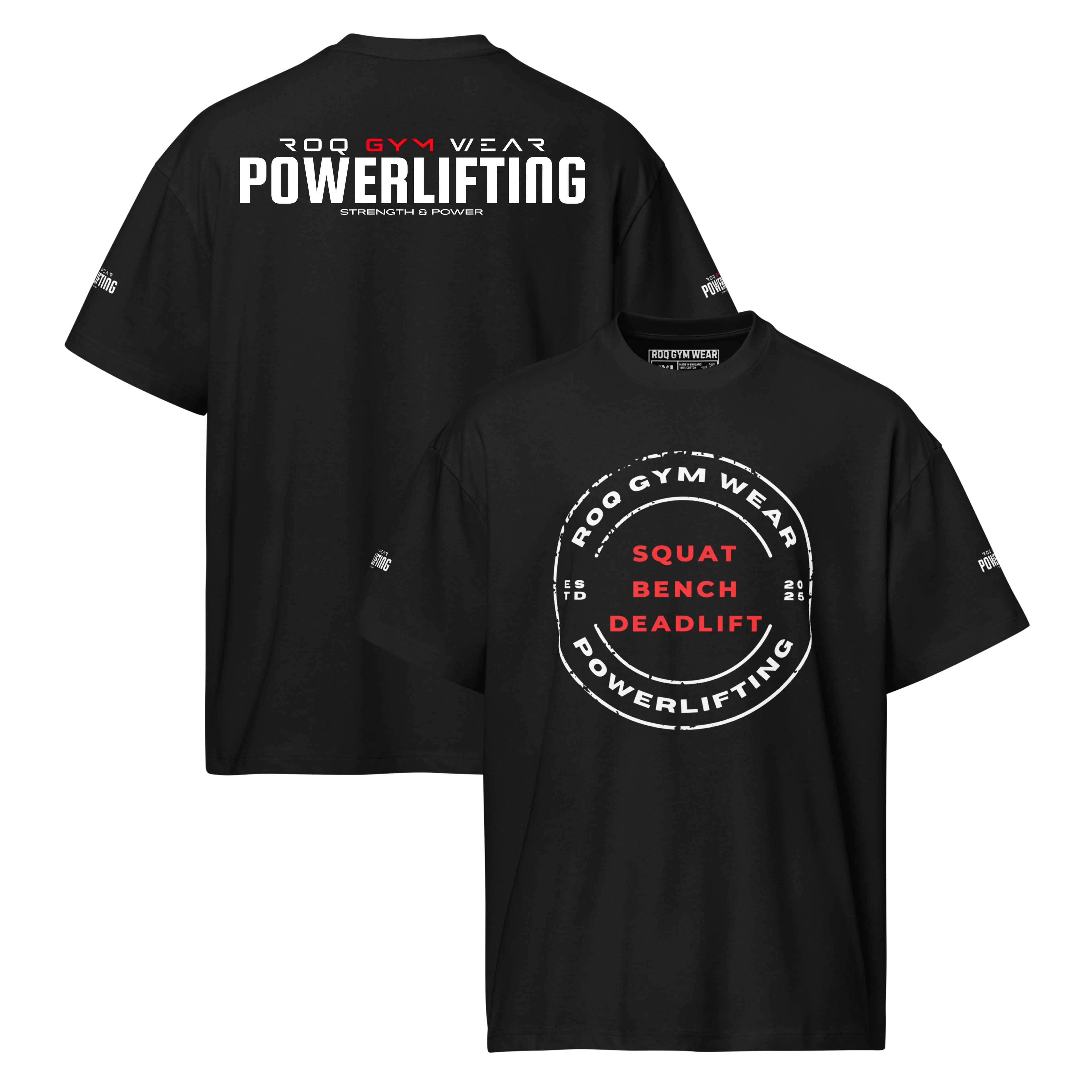 Squat Bench Deadlift - Oversized T-Shirt - Black