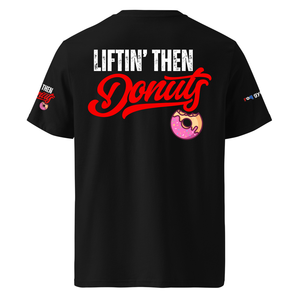 Liftin' Then Donuts - Regular T-Shirt - Black