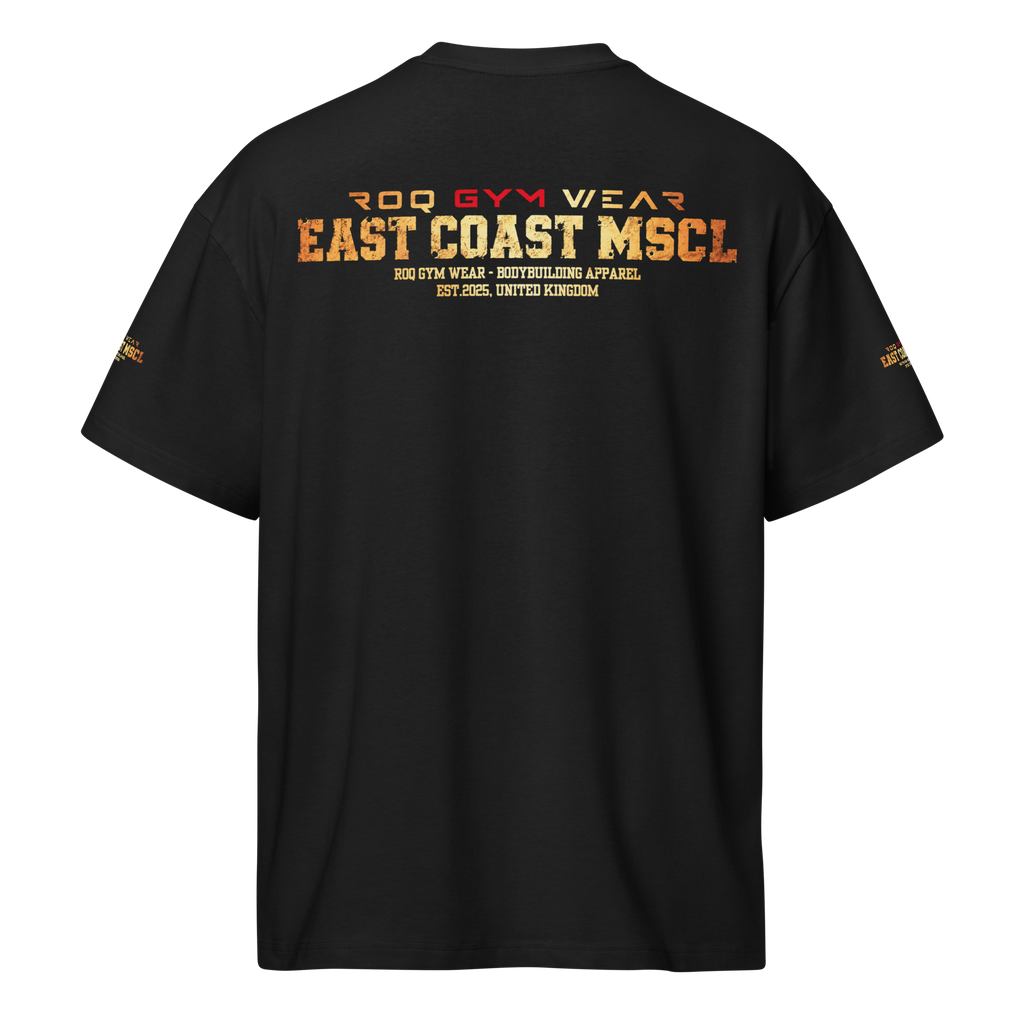 East Coast Muscle Gold - Oversized T-Shirt - Black