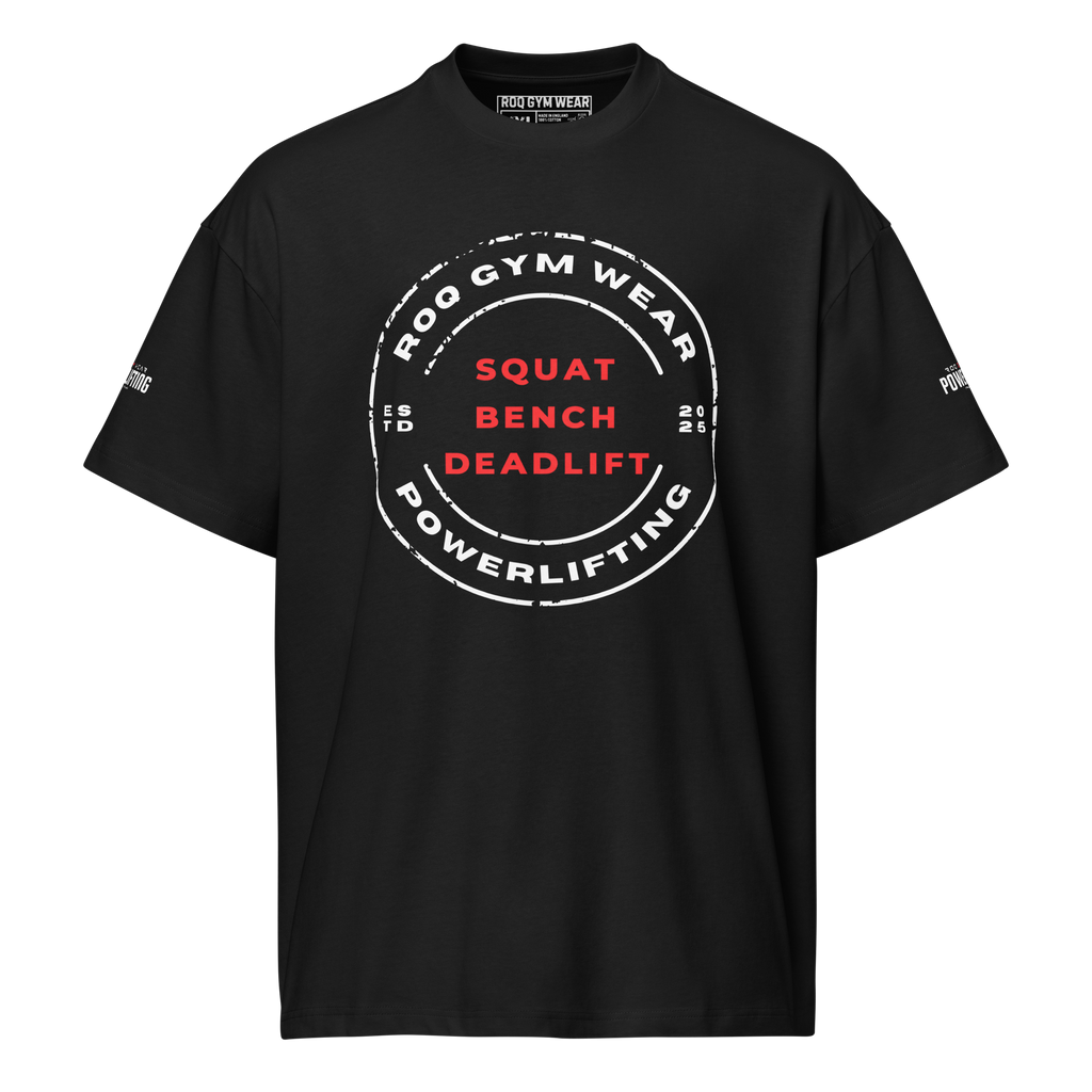 Squat Bench Deadlift - Oversized T-Shirt - Black