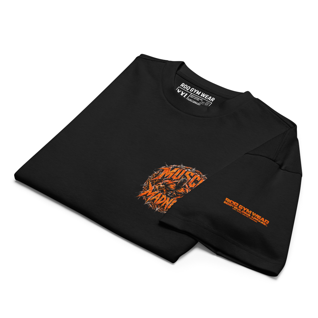 Muscle Madness - Oversized T-Shirt - Black/Blue