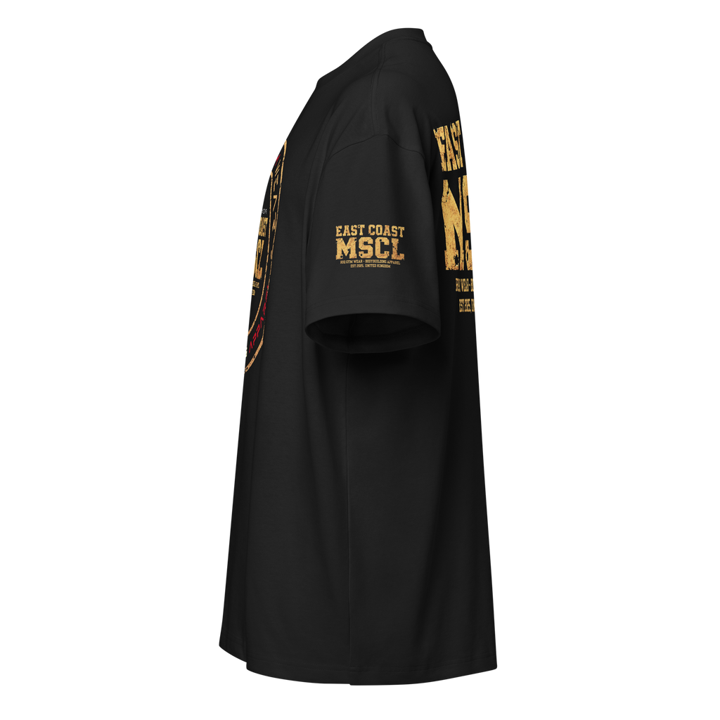 East Coast Muscle Gold - Oversized T-Shirt - Black