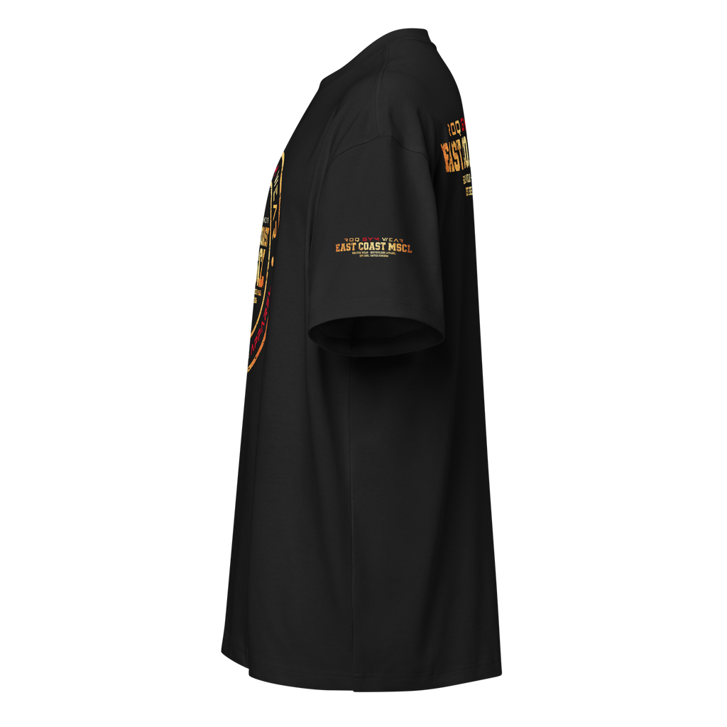East Coast Muscle Gold - Oversized T-Shirt - Black