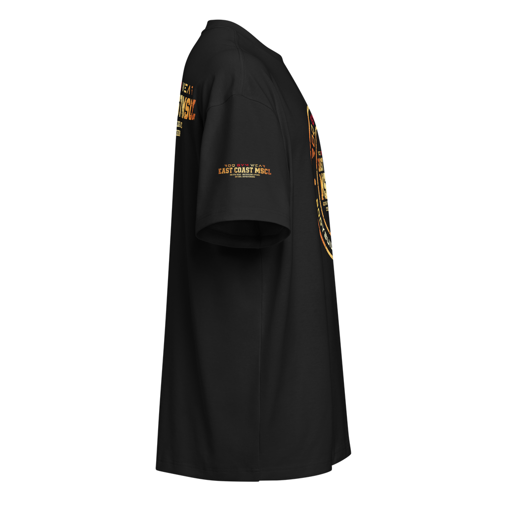East Coast Muscle Gold - Oversized T-Shirt - Black