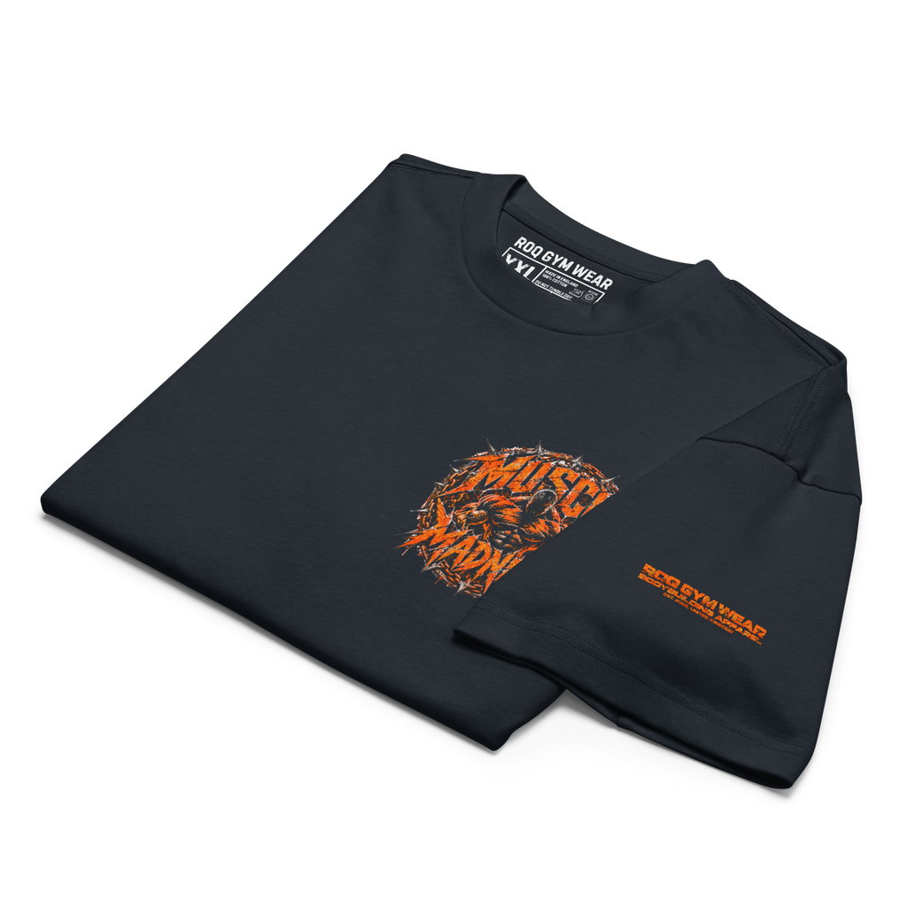 Muscle Madness - Oversized T-Shirt - Black/Blue