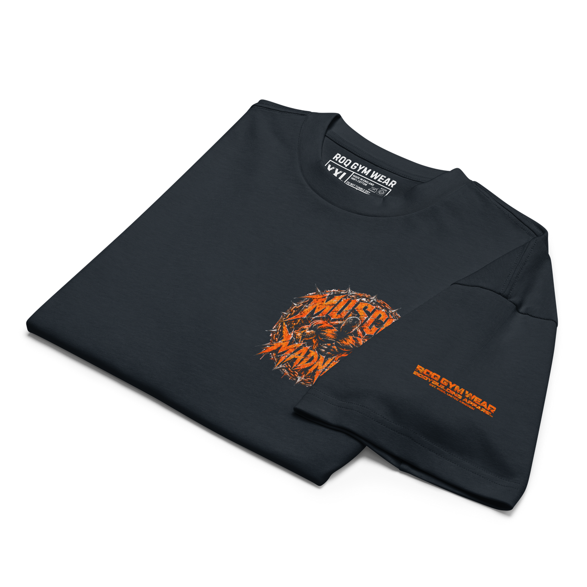 Muscle Madness - Oversized T-Shirt - Black/Blue