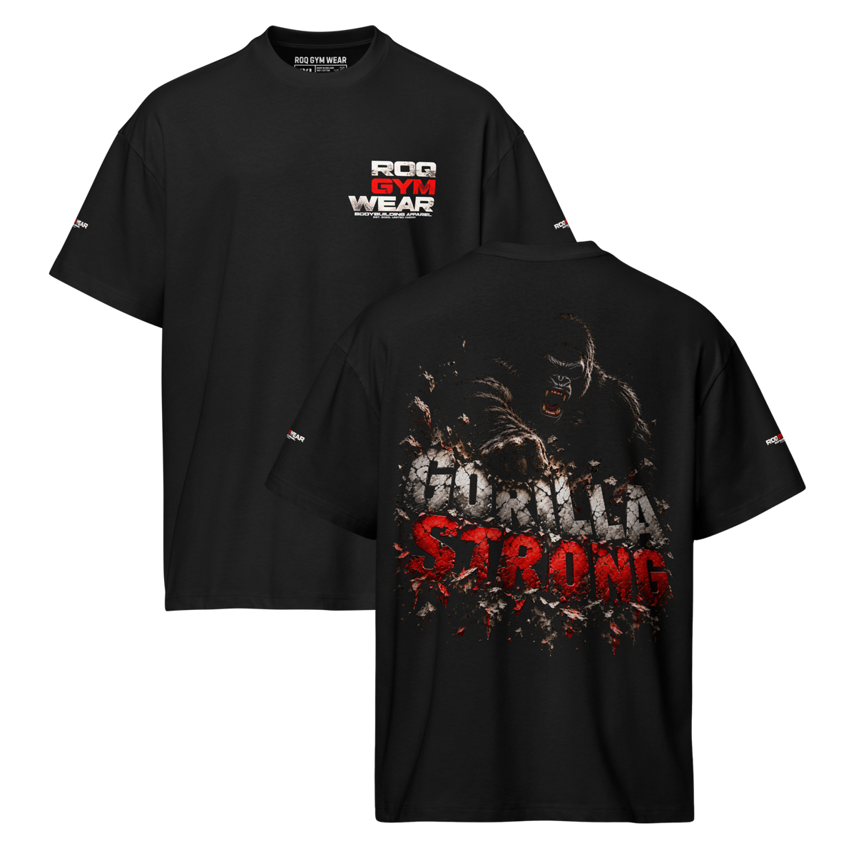 Gorilla Strong - Oversized T-Shirt - Black