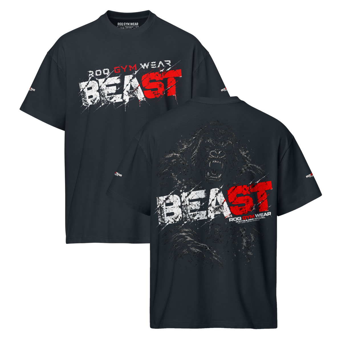 Beast - Oversized T-Shirt - Black/Blue