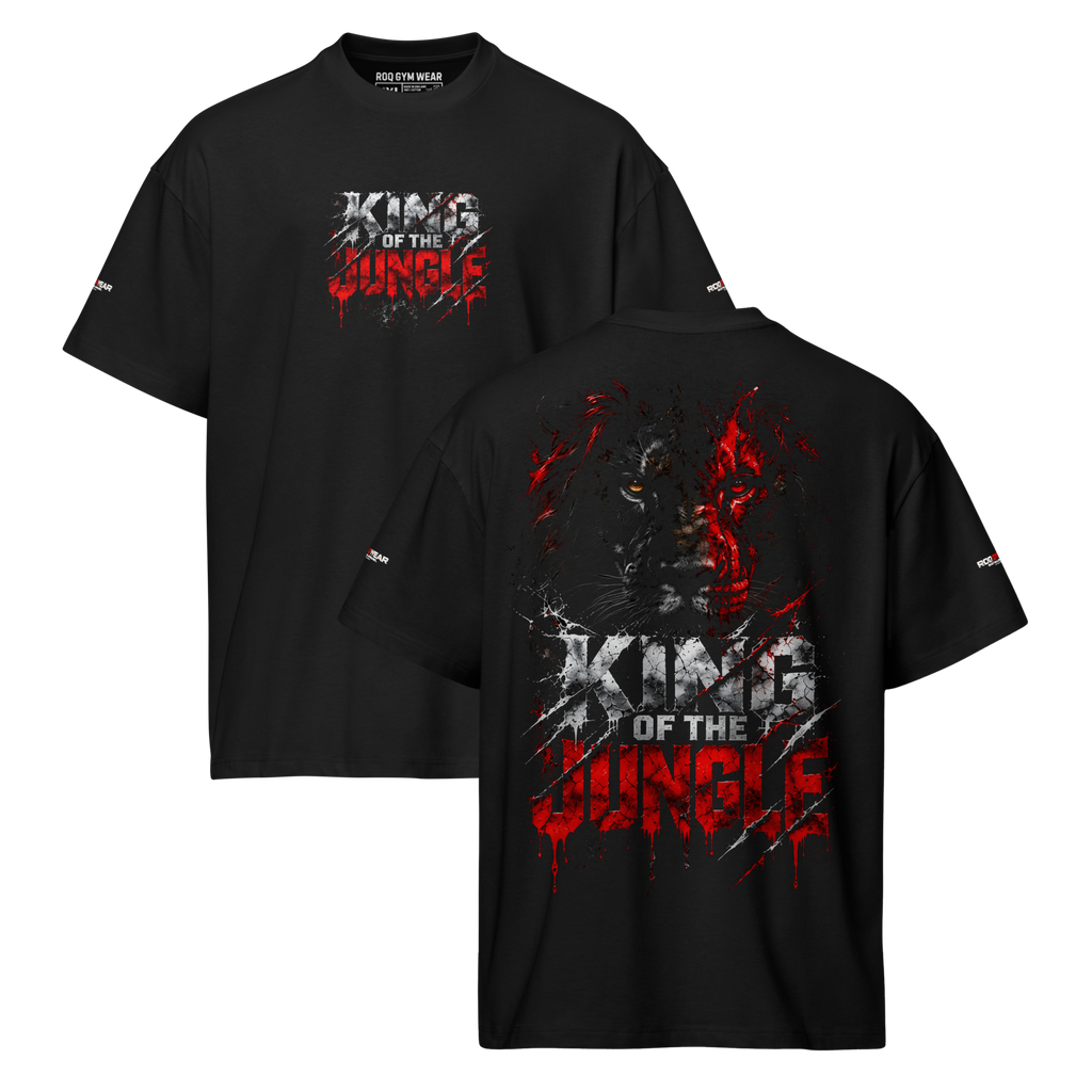 King Of The Jungle - Oversized T-Shirt - Black
