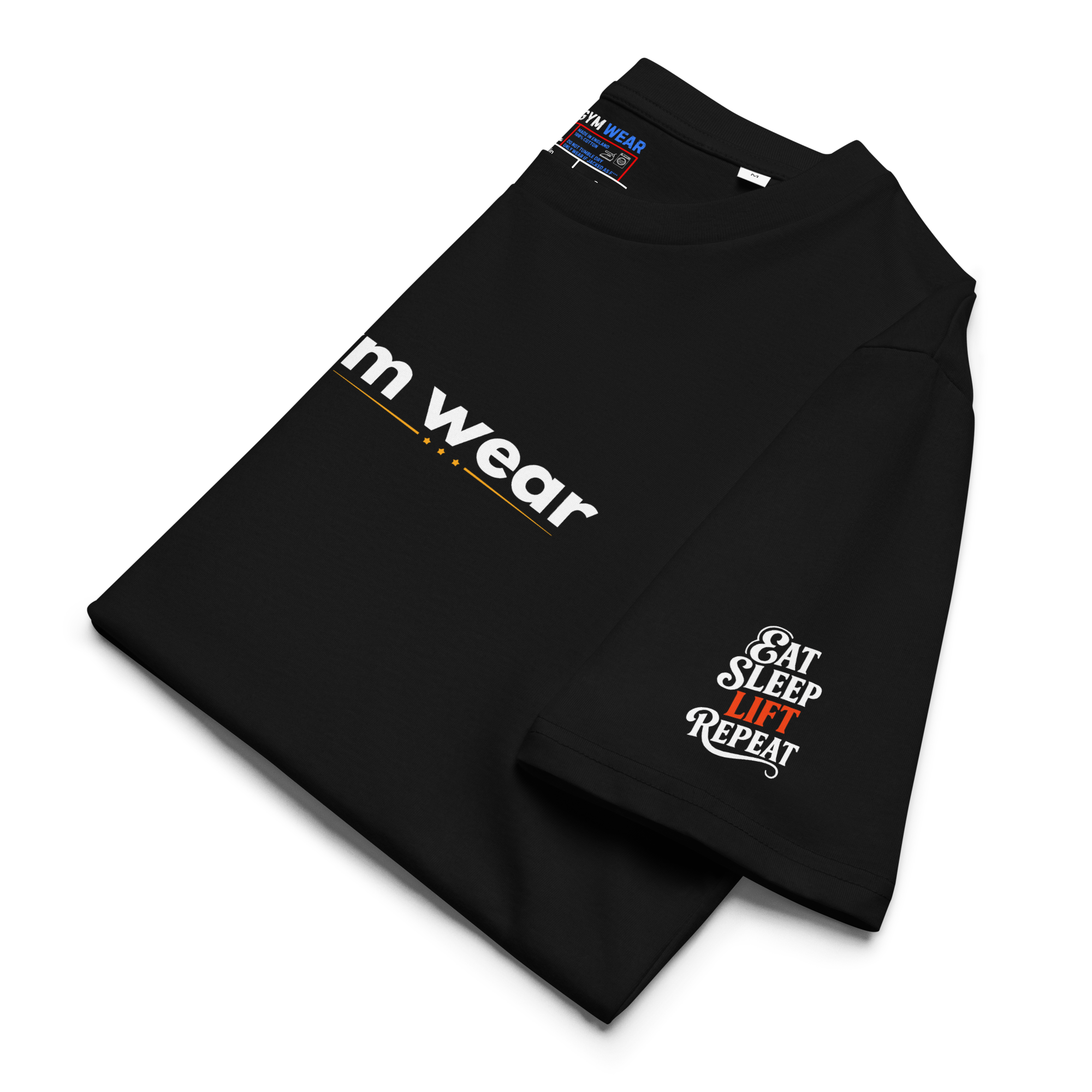 Eat Sleep Lift Repeat - Regular T-Shirt - Black