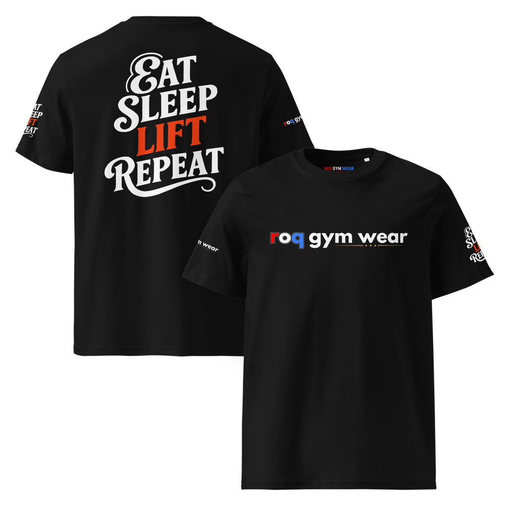 Eat Sleep Lift Repeat - Regular T-Shirt - Black