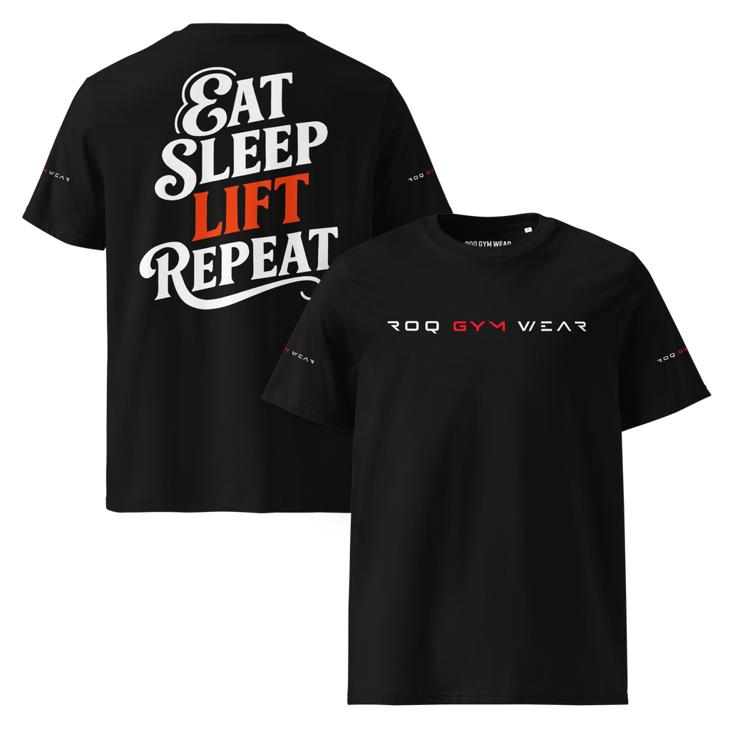 Eat Sleep Lift Repeat - Regular T-Shirt - Black