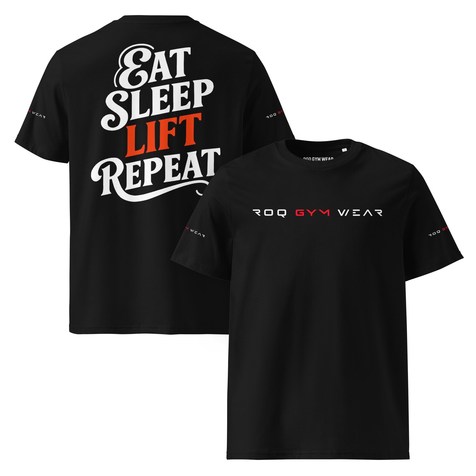 Eat Sleep Lift Repeat - Regular T-Shirt - Black