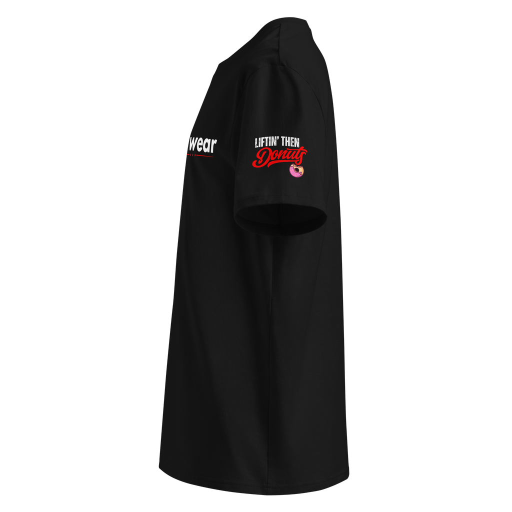 Liftin' Then Donuts - Regular T-Shirt - Black