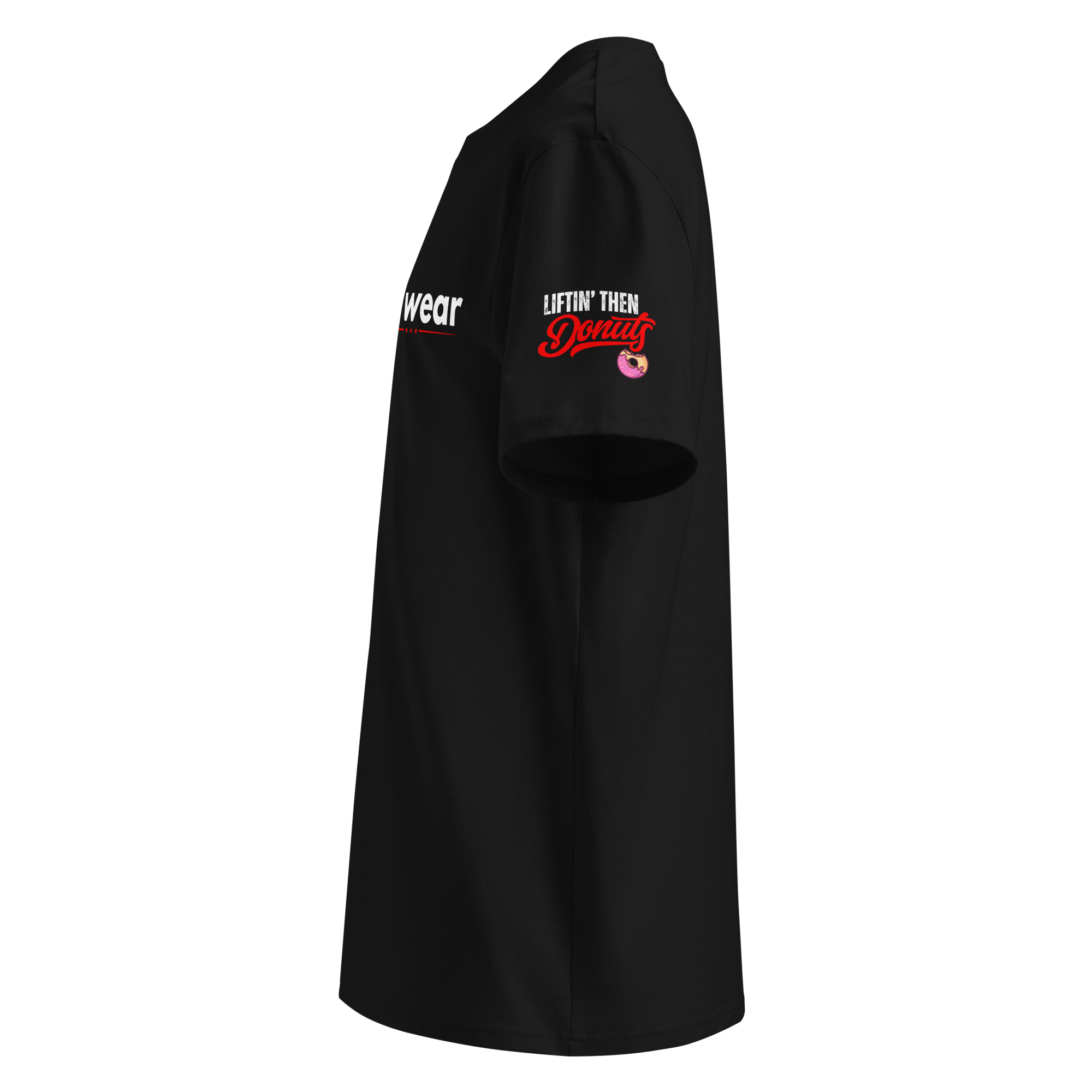 Liftin' Then Donuts - Regular T-Shirt - Black