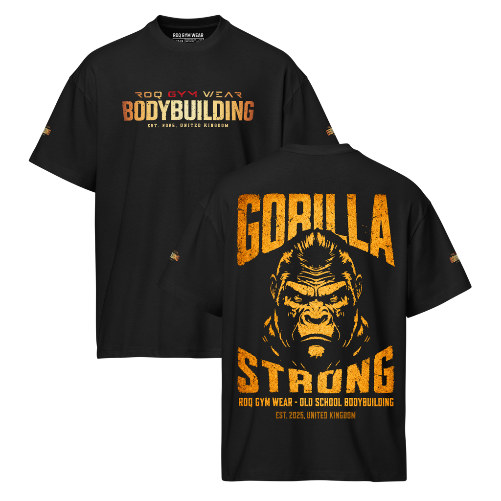 Gorilla Strong Gold - Oversized T-Shirt - Black