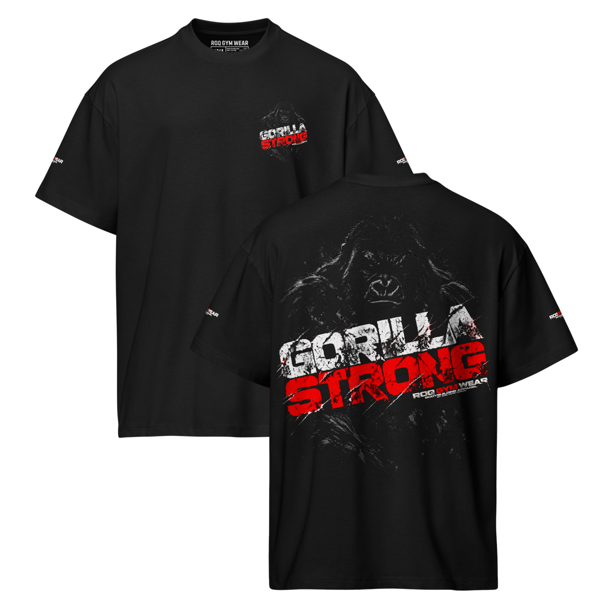 Gorilla Strong - Oversized T-Shirt - Black